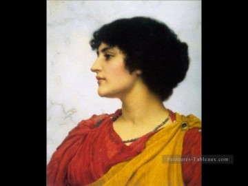  filles Tableaux - Italien Filles Tête 1902 néoclassique dame John William Godward